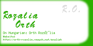 rozalia orth business card